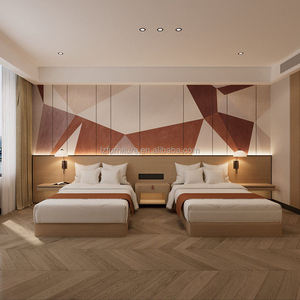 Muebles de Hotel de Diseño Moderno, Juego de Dormitorio de Madera Personalizado, Cama Doble para Hotel, Muebles de Madera para Dormitorio de Hotel - Product Image 5