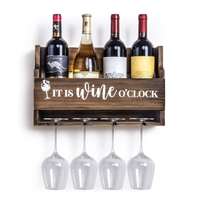 Porte-vin en pin massif, en bois, mural, rangement de cuisine, vente en gros