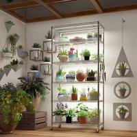 Étagères en fil métallique chromé à 6 niveaux, démontables, pour four à micro-ondes, chariot de rangement pour accessoires de cuisine, sortie d'usine