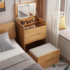 Armoire commode avec miroir pliable Tête <span class=keywords><strong>de</strong></span> <span class=keywords><strong>lit</strong></span> pour chambre petite mini table <span class=keywords><strong>de</strong></span> maquillage - Product Image 1