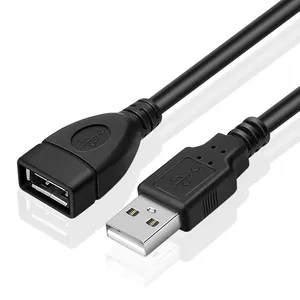 Fabrik preis Schwarz USB-Stecker auf Buchse Verlängerung kabel Extender Data M/F-Adapter kabel