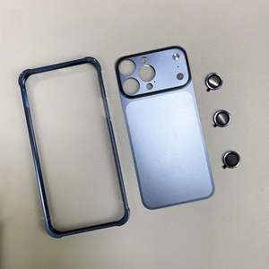 Coque de téléphone portable pour <span class=keywords><strong>iPhone</strong></span> 16Promax/17Promax, anti-chute, ultra-fine, texture métallique, dissipation de chaleur, rayures, plaque arrière - Product Image 4