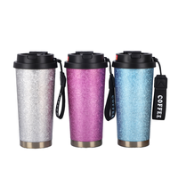Thermos à double paroi en acier inoxydable de 20 oz, moderne, isolé sous vide, tasse à café, performance thermique de 6 à 12 heures, poignée