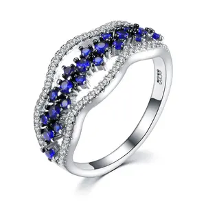 订婚婚礼珠光黄铜立方氧化锆珠宝定制女性珠宝戒指与锆石