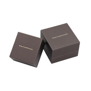 Vente en gros de boîte à bagues collier bracelet boucle d'oreille emballage de bijoux boîte à bijoux personnalisée en cuir PU <span class=keywords><strong>champagne</strong></span> haut de gamme avec logo - Product Image 4