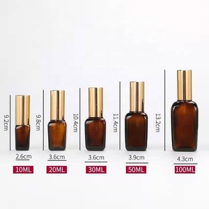 Tan foncé carré huile essentielle vaporisateur pressé bouteille chèvrefeuille compte-gouttes voyage portable distributeur bouteille de parfum - Product Image 1