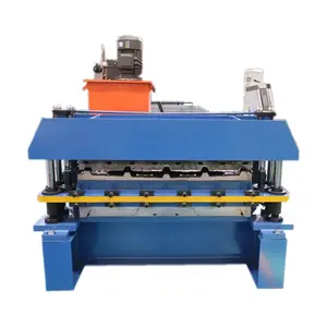 High speed zinc aluminium IBR double layer roofing sheet making machine roll forming machine