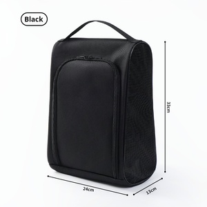 Sac de rangement pour chaussures portable et écologique en tissu Oxford avec cordon de serrage et fermeture éclair, surface en maille respirante et logo personnalisé pour chaussures de sport - Product Image 6
