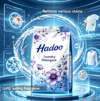 Lessive en poudre florale écologique en gros, sac de 1 kg, détergent de haute qualité, détachant, emballage personnalisé, usine OEM/ODM, prix bas