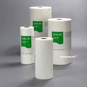 Bán buôn OEM sản xuất nhỏ đục lỗ CuộN interfolded dung môi-kháng khô sạch nhiệm vụ ánh sáng vải wipers - Product Image 2