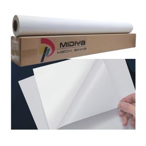 Rotoli di <span class=keywords><strong>carta</strong></span> sintetica PP con/senza colla, grande formato, stampabile, vinile bianco lucido adesivo, PP lucido <span class=keywords><strong>per</strong></span> stampanti a getto d'inchiostro - Product Image 1