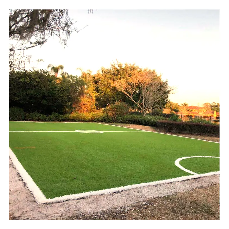Grosir murah rumput sepak bola sintetis hijau tahan UV rumput buatan Grama buatan untuk lapangan sepak bola