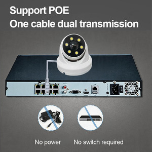 5MP POE IP Fisheye Camera One <strong>Way</strong> Talk 1.8mm Lens 180 Viewing Angle Infrared Night Vision Motion Detection WDR AI Detection CCTV - Product Image 4