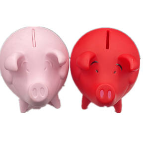 Tirelire en plastique PVC incassable sans moule Tirelire drôle multicolore en forme de cochon Tirelire incassable pour enfants - Product Image 4