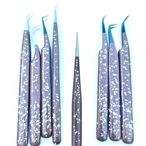 Professional Stainless Steel Eyelash Tweezers Set Multiple Tips for Classic Volume Hybrid <b>Lash</b> Extensions Salon Tools OEM - Product Image 1