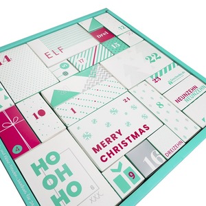 Custom Advent <b>Calendar</b> Empty Luxury Cardboard Beauty Cosmetic Packaging Countdown Christmas Advent <b>Calendar</b> Paper Gift Box - Product Image 2