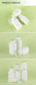 Botella de Plástico de 190 ml para Vitaminas, Grado Alimenticio, HDPE, Blanca, con Tapa de Rosca de Color, Personalizable - Product Image 5