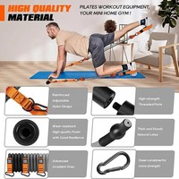 TORCH Keyon Tubos de Tensión para Entrenamiento, Cuerdas de Yoga, Expansor de Acero Aleado, Bandas Elásticas de Resistencia para Ejercicio, Kit de Barra para Estudio de Pilates