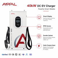 Estación de Carga Rápida para Vehículos Eléctricos AMMPAL de 30kw 40kW 380V con Interfaz CCS 2026, Nueva Estación de Carga Comercial de Corriente Continua Montada en el Suelo
