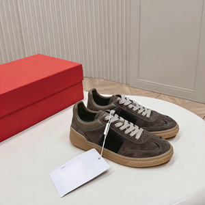 Chaussures de marche rétro à talon haut en cuir à lacets, semelle intermédiaire en caoutchouc, semelle extérieure respirante, tendance mode printemps pour Valen - Product Image 1