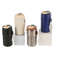 Nouvel arrivage de tasses à café en acier inoxydable isolées à double paroi tasse thermique 450ml/15oz avec couvercle d'affichage de la température tasse à café