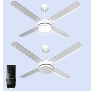 Led điện khách sạn trang trí quạt trần với động cơ đồng Bốn lưỡi Kim Loại Cơ khí điều khiển từ xa 48/56 inch - Product Image 2