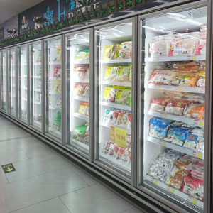 <span class=keywords><strong>Vitrina</strong></span> Refrigerada <span class=keywords><strong>Vertical</strong></span> de Exhibición con Puerta de Vidrio Cuadrada SS304, Diseño con Divisores Transparentes para Supermercados - Product Image 3