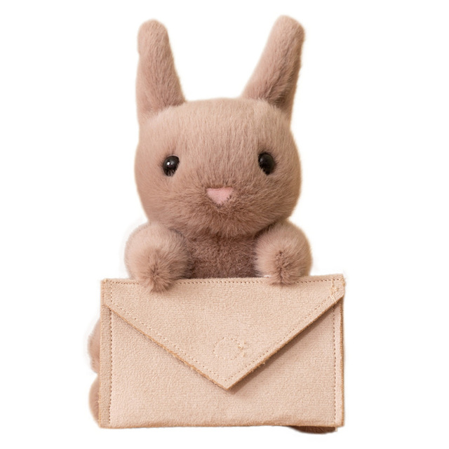 Hot Selling Plush Envelope Koala Rabbit Toy Cute Super Soft Animal Doll with PP Cotton Birthday Gift Desktop Companion