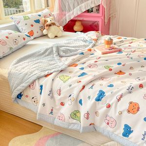 Couette en coton tricoté de style dessin animé, velours de haricot, douce, agréable pour la peau, taille Queen - Product Image 3