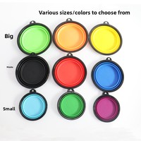 Gamelle pliable personnalisable pour grand chien, en élastomère thermoplastique, portable, pour l'alimentation des animaux de compagnie en extérieur et en voyage, avec logo personnalisé, directement de l'usine