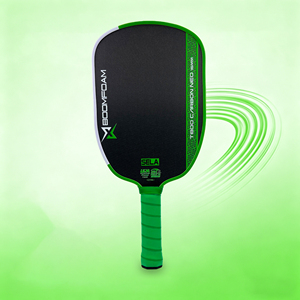 Pala <span class=keywords><strong>de</strong></span> Pickleball <span class=keywords><strong>de</strong></span> Fibra <span class=keywords><strong>de</strong></span> Carbono Cruda SELA T800 Aprobada por la USAPA, Verde, Núcleo <span class=keywords><strong>de</strong></span> Espuma <span class=keywords><strong>de</strong></span> 16 mm, Termoformada, Alto Efecto <span class=keywords><strong>de</strong></span> Rotación - Product Image 1