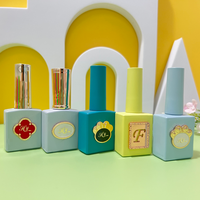 NOUVEAU Flacon de vernis à ongles en verre imprimé, anti-UV, couleur personnalisée, marque privée, avec logo métallique