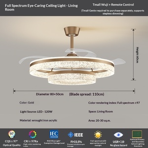 Nordic Fan <b>Light</b> Living Room <b>Dining</b> Room Hanging Fan <b>Light</b> Home Advanced Hanging Fan <b>Light</b> Mute Eye Fan <b>Light</b> - Product Image 6