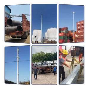 Heavy Duty Carbon Steel <span class=keywords><strong>Monopole</strong></span> Communication <span class=keywords><strong>Tower</strong></span> Hot Dip Galvanização Alta Capacidade de Carga para Telecomunicações Múltiplas - Product Image 6