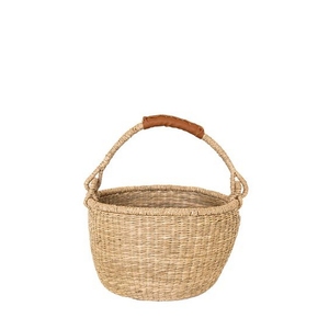 Panier Bolga en jonc de mer tressé à la main, coloré, de forme ronde, écologique, pour le marché et le rangement, haute qualité, export Vietnam - Product Image 6