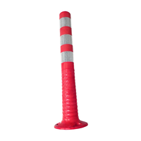 Poteau de signalisation de stationnement routier flexible incassable avec plastique réfléchissant de qualité ingénieur, poteau souple en PU
