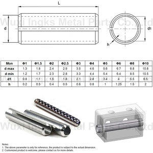 Các Nhà Sản Xuất <span class=keywords><strong>Pin</strong></span> INGKS 1.5Mm 50Mm Tùy Chỉnh Thép Không Gỉ Kim Loại Rãnh Song Song Chốt Chốt Chốt Chốt Mùa Xuân Rỗng - Product Image 5