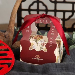 DAMAI Wedding Favor Gift Bag Hot Selling Chinese Style Portable Candy <b>Box</b> Party <b>Bridal</b> Souvenir Packaging Paper Material 6pcs - Product Image 6