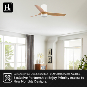 Ventilateur pliable à moteur DC avec lumière, ventilateur moderne à trois pales avec télécommande pour chambre à coucher - Product Image 5