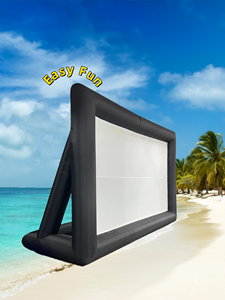 Grand écran de projection gonflable en PVC, pliable, portable, pour intérieur/extérieur, support pour cinéma maison résidentiel - Product Image 5