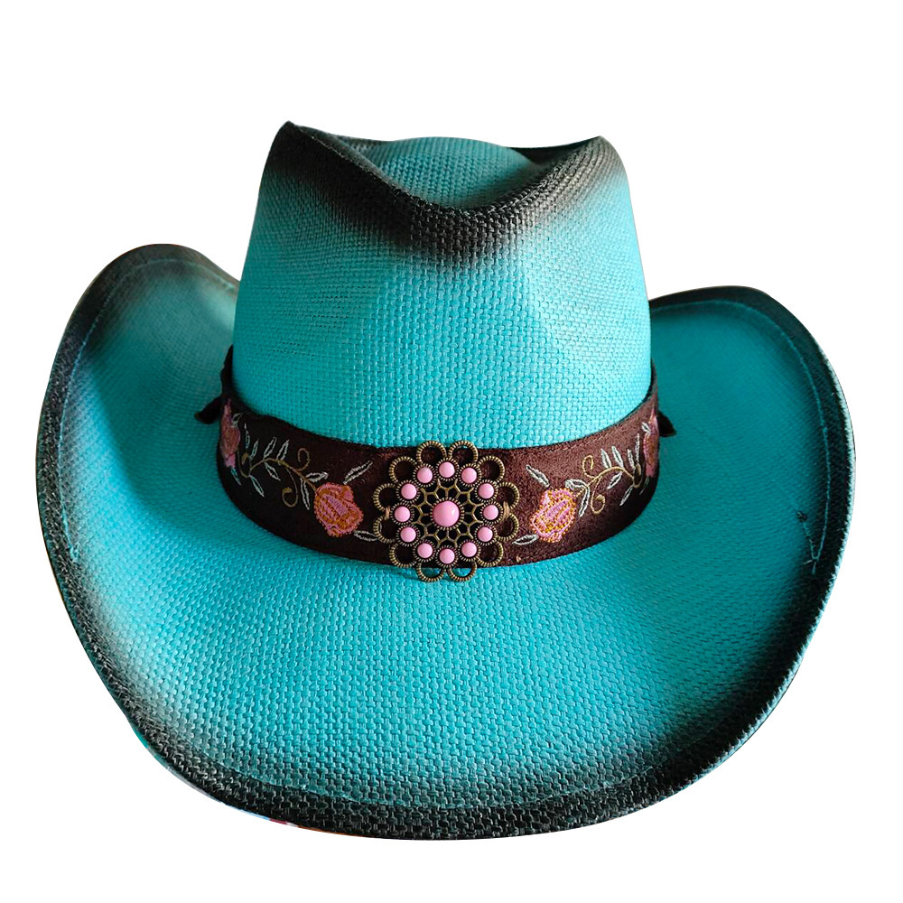 Turquoise Embellished Custom Red/Blue Cowboy Hat Sequin Hat Cowboy Cowgirl Red White Blue Stars Patriotic 4th  main image 3