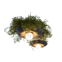 PANIÈRE GRISE LAMPE En Relief PET Revêtement De Lampe SALON