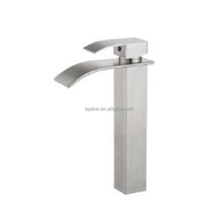Mitigeur haut de gamme Taplink moderne à poignée unique, en acier inoxydable 304, finition chromée, avec cartouche céramique, pour lavabo de salle de bain