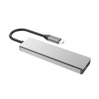 Adaptador USB C Multifunción 5 en 1, Hub USB-C a USB 3.0 con Carga PD de 100W, Salida de Video 4K 30Hz para TV