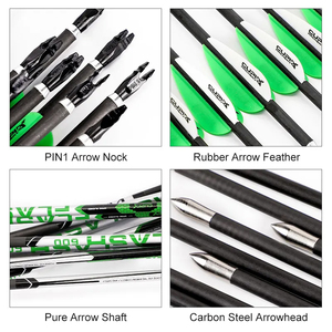 Cross Border di vendita calda portatile puro carbonio freccia 4.2mm di gomma piuma L Pin Nock attrezzatura per tiro con l'arco composito arco generale Arro - Product Image 5