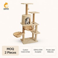 Árbol rascador para gatos de lujo, moderno y clásico, de varias capas, con hamaca, casa para gatitos, poste rascador interactivo de sisal y cartón de felpa