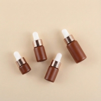 Flacon compte-gouttes de luxe en verre or rose 1ml 2ml 3ml 5ml avec bouchon à vis sérigraphié et capuchon anneau nid d'abeille