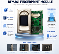 BFM361 Sensor Capacitivo de 1000 Huellas Dactilares USART, Escáner Biométrico Integrado, Sistema de Control de Asistencia con Bloqueo Inteligente