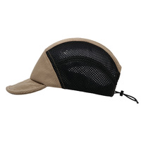 Logo personnalisé Casquettes de course avec maille Casquette de camp de sport à bord incurvé pour l'extérieur
