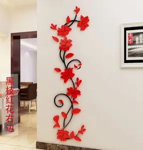 MZL 3D Acryl Rose Blume Wanda uf kleber Abnehmbare Aufkleber Home Decor DIY Kunst Dekoration Wandbild